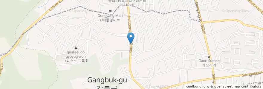 Mapa de ubicacion de Samgaksan Culture & Arts Center en South Korea, Seoul, Gangbuk-Gu, Insu-Dong.