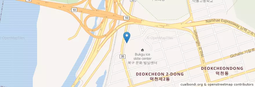Mapa de ubicacion de 구포상승문화회관 en 韩国/南韓, 釜山, 北區, 덕천동.