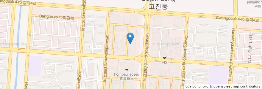 Mapa de ubicacion de 한국SGI안산문화회관 en کره جنوبی, گیونگی-دو, 안산시, 단원구.