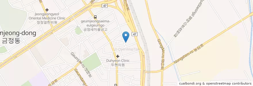 Mapa de ubicacion de 한국SGI산본문화회관 en Corée Du Sud, Gyeonggi, 군포시, 금정동.