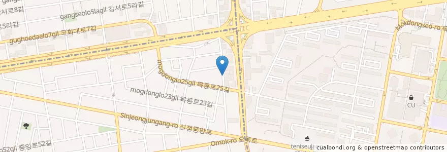 Mapa de ubicacion de 한국SGI목동문화회관 en Республика Корея, Сеул, 양천구, 신정4동.
