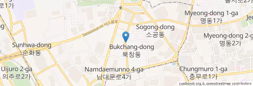 Mapa de ubicacion de 소공동우체국 en Zuid-Korea, Seoel, 소공동.