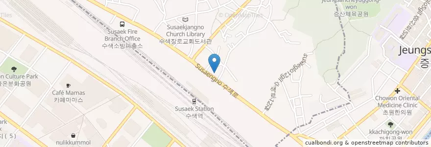 Mapa de ubicacion de 수색동우체국 en Республика Корея, Сеул, 마포구, 은평구, 수색동.