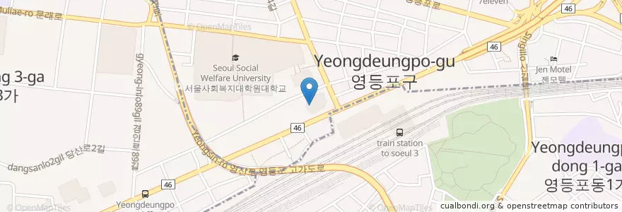 Mapa de ubicacion de 영등포우체국 en 韩国/南韓, 首尔, 永登浦區, 영등포동.