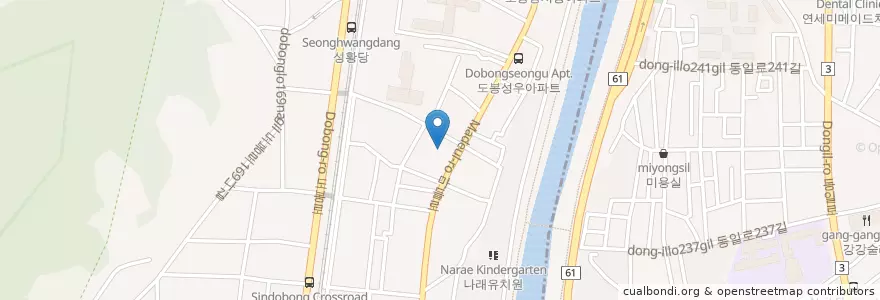 Mapa de ubicacion de 도봉2동우체국 en 韩国/南韓, 首尔, 道峰區, 도봉2동.