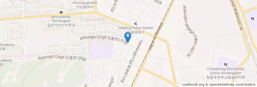 Mapa de ubicacion de 쌍문2동우체국 en 대한민국, 서울, 도봉구, 쌍문2동.
