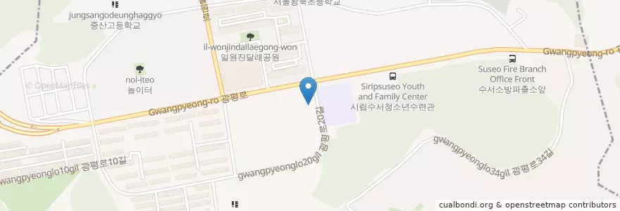Mapa de ubicacion de Irwonbondong Post Office en South Korea, Seoul, Gangnam-Gu, Irwon Bon-Dong.