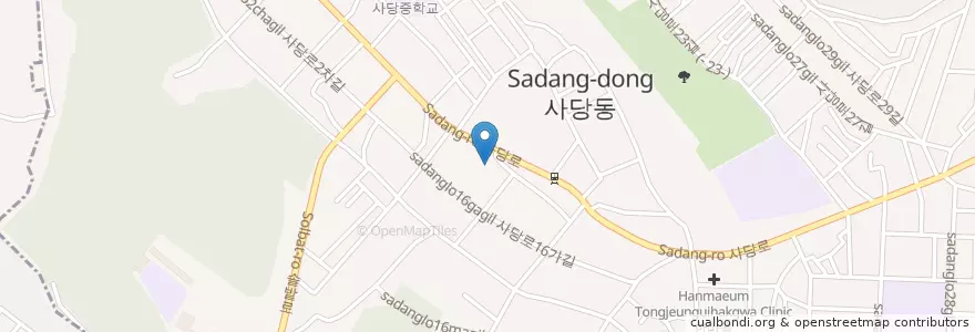 Mapa de ubicacion de 서울사당5동우편취급국 en Corée Du Sud, Séoul.