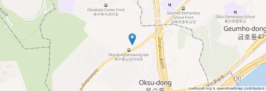 Mapa de ubicacion de 옥수동우편취급국 en Südkorea, Seoul, 성동구, 옥수동.