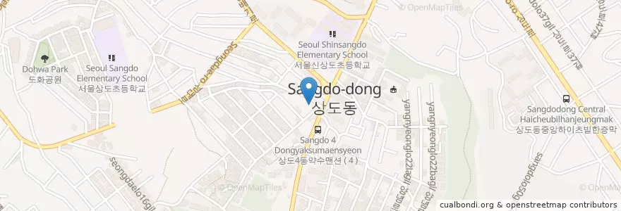 Mapa de ubicacion de 동작약수우편취급국 en Corea Del Sur, Seúl, 동작구.