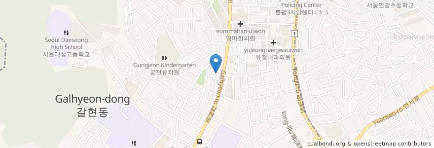 Mapa de ubicacion de 갈현1동우편취급국 en 韩国/南韓, 首尔, 恩平区, 갈현1동.