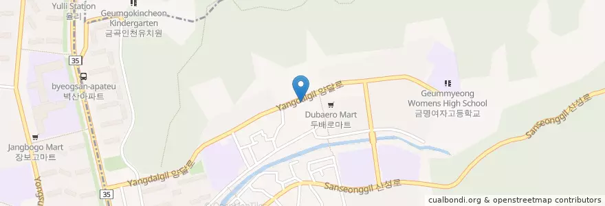 Mapa de ubicacion de 화명2동우체국 en Corée Du Sud, Busan, 북구, 화명동.