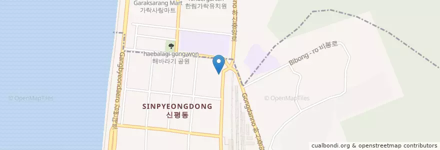Mapa de ubicacion de 신평2동우체국 en Coreia Do Sul, Busan, 사하구, 신평동.