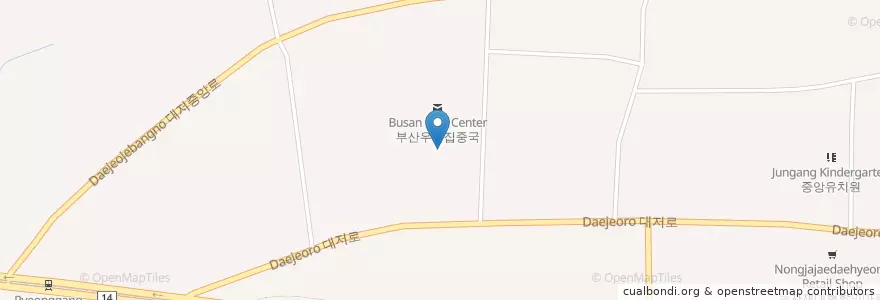 Mapa de ubicacion de 부산우편집중국 en Corée Du Sud, Busan, 강서구, 대저동.