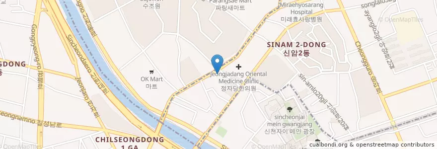 Mapa de ubicacion de 신암2동 우체국 en Korea Selatan, Daegu, 동구, 북구, 신암동.