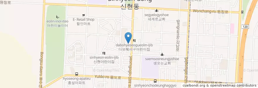 Mapa de ubicacion de 신현동우편취급국 en Corea Del Sur, Incheon, 서구.