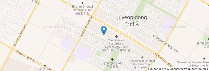 Mapa de ubicacion de 주엽우체국 en Республика Корея, Кёнгидо, Коян, 일산서구.