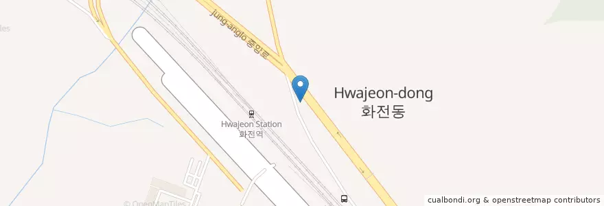 Mapa de ubicacion de 화전우체국 en Südkorea, Gyeonggi-Do, 고양시, 덕양구.