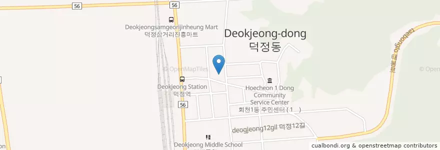 Mapa de ubicacion de 덕정우체국 en Korea Selatan, Gyeonggi, 양주시.