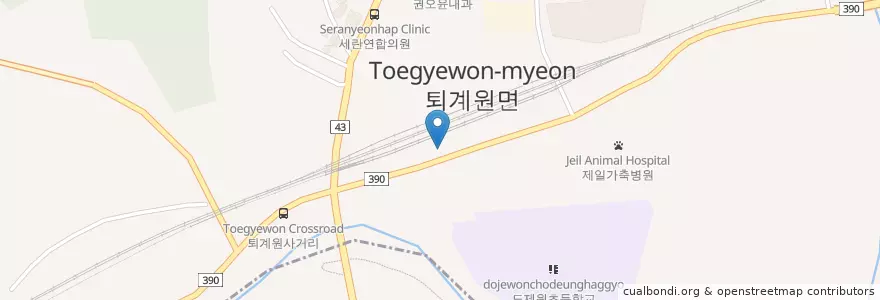 Mapa de ubicacion de 퇴계원우체국 en 대한민국, 경기도, 남양주.