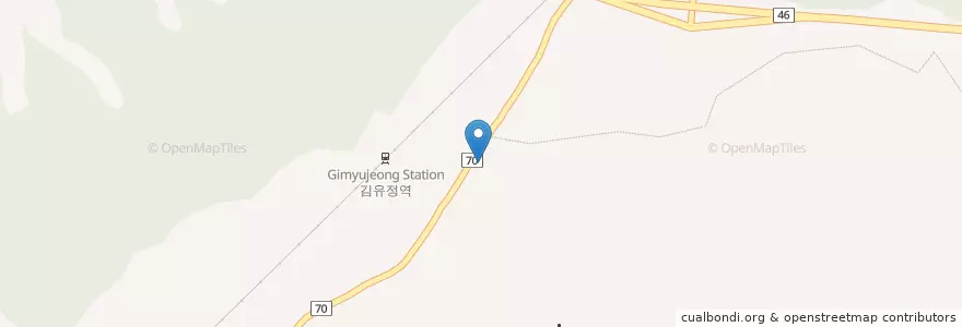 Mapa de ubicacion de 신동우체국 en Corea Del Sur, Gangwon.