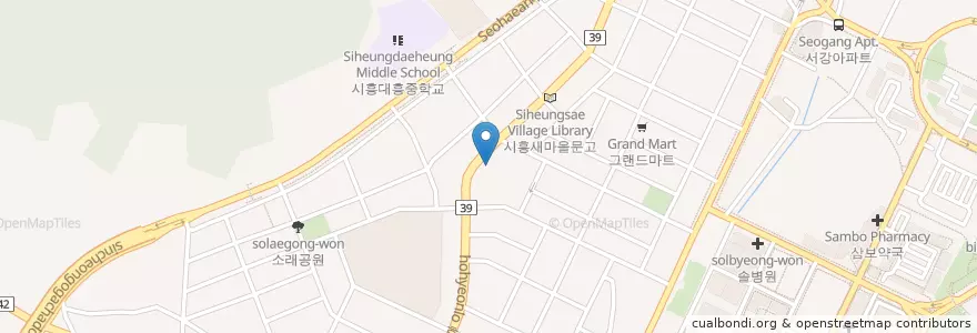 Mapa de ubicacion de 대야우체국 en Corée Du Sud, Gyeonggi, 시흥시.