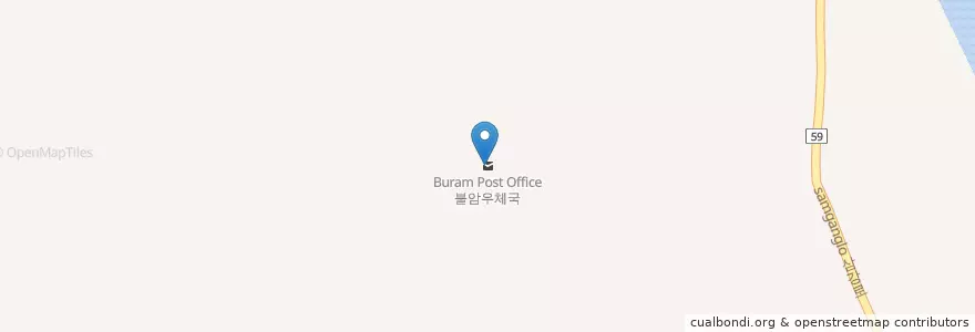 Mapa de ubicacion de 불암우체국 en كوريا الجنوبية, 경상북도, 문경시.