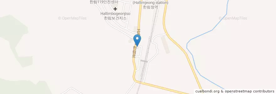 Mapa de ubicacion de 한림우체국 en Zuid-Korea, Gyeongsangnam-Do, 김해시, 한림면.