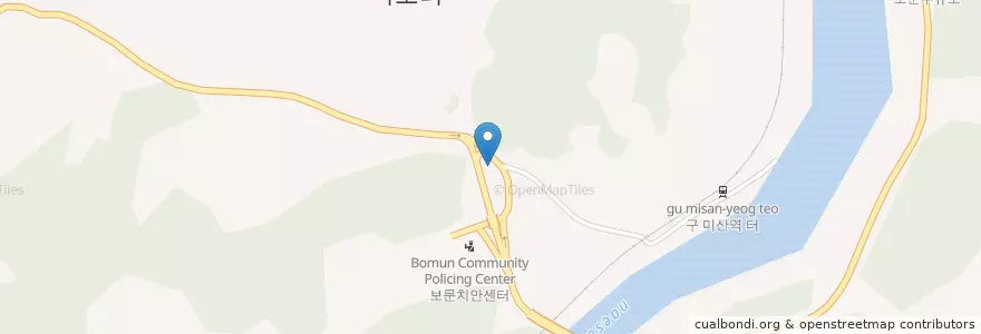 Mapa de ubicacion de 보문우체국 en 대한민국, 경상북도, 예천군.