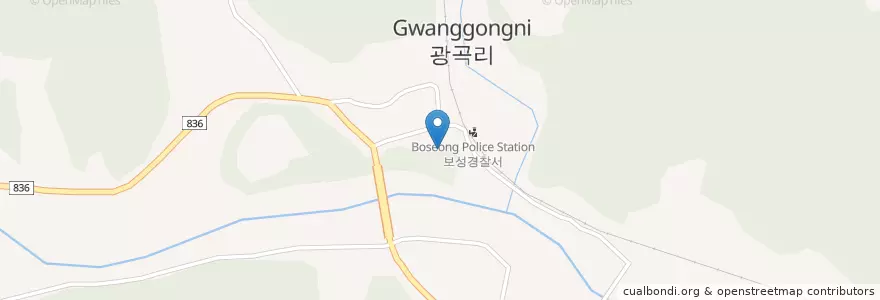 Mapa de ubicacion de 노동우체국 en 대한민국, 전라남도, 보성군.