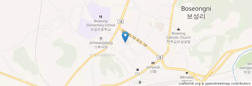 Mapa de ubicacion de 보성우체국 en Corea Del Sur, Jeolla Del Sur, 보성군.