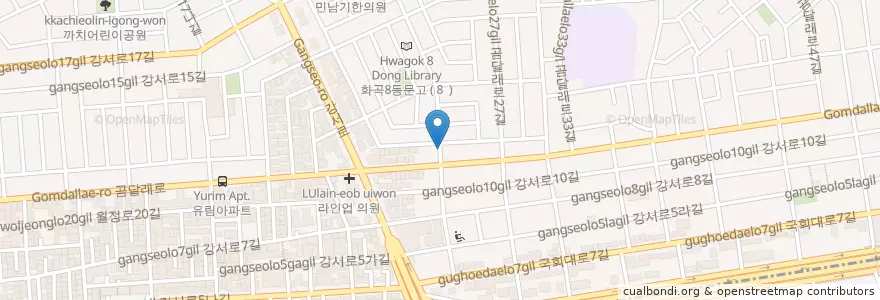 Mapa de ubicacion de 신영유치원 en Korea Selatan, 서울, 강서구, 화곡8동.