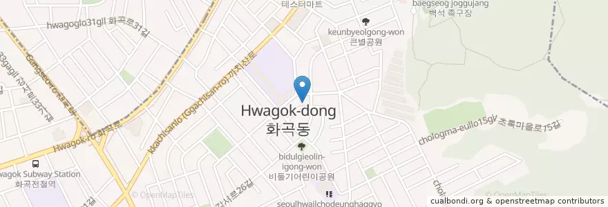 Mapa de ubicacion de 현강유치원 en 대한민국, 서울, 강서구, 화곡본동.