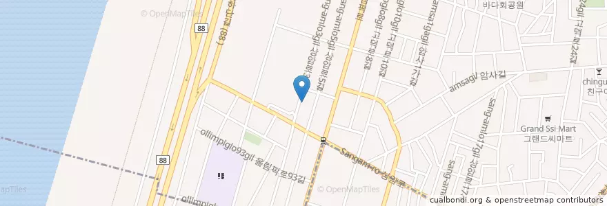 Mapa de ubicacion de 서라벌유치원 en 대한민국, 서울, 강동구, 암사동, 암사2동.