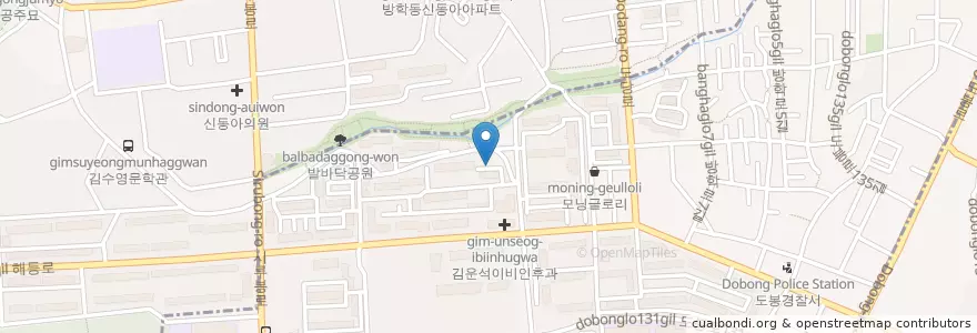 Mapa de ubicacion de 행복한유치원 en Corea Del Sur, Seúl, 도봉구, 쌍문4동.