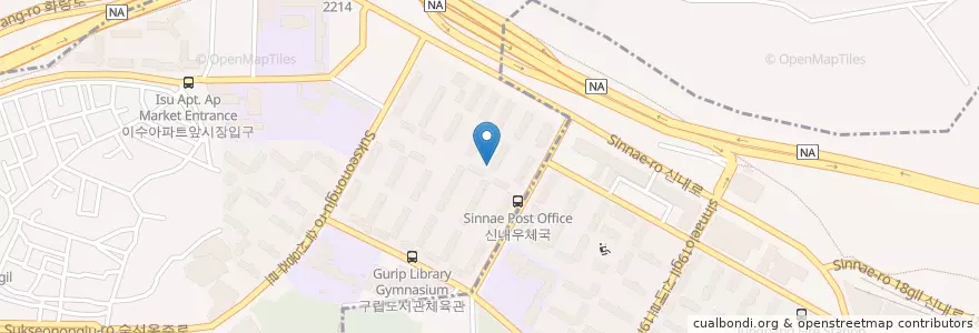 Mapa de ubicacion de Pureunggum Kindergarten en South Korea, Seoul, Muk 1(Il)-Dong.