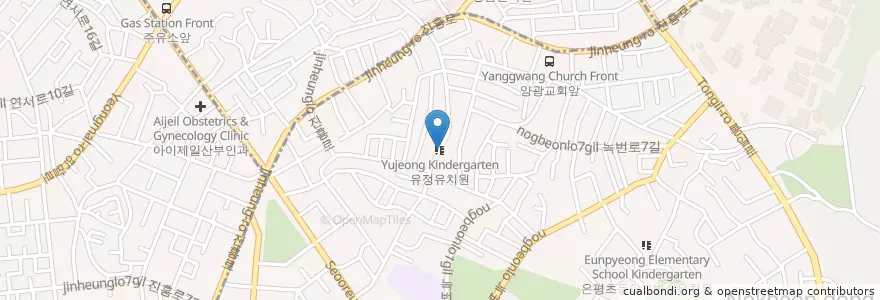 Mapa de ubicacion de 유정유치원 en 대한민국, 서울, 은평구.