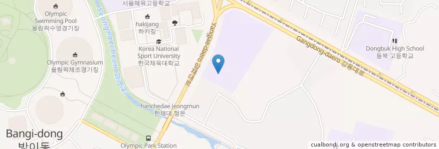 Mapa de ubicacion de 세륜초등학교병설유치원 en Corée Du Sud, Séoul, 송파구, 오륜동.