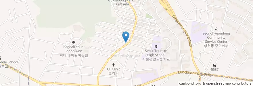 Mapa de ubicacion de 서울은천초등학교병설유치원 en Zuid-Korea, Seoel, 관악구, 은천동.