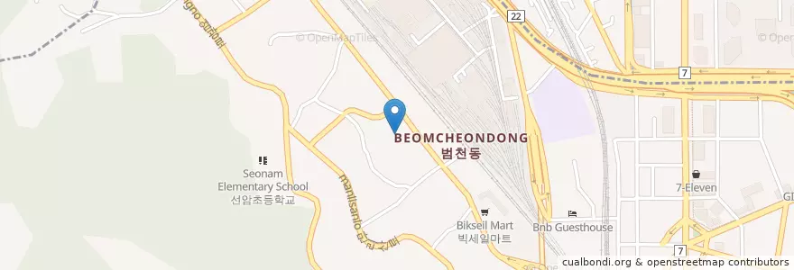Mapa de ubicacion de Seonam Kindergarten en South Korea, Busan, Busanjin-Gu, Beomcheon-Dong.