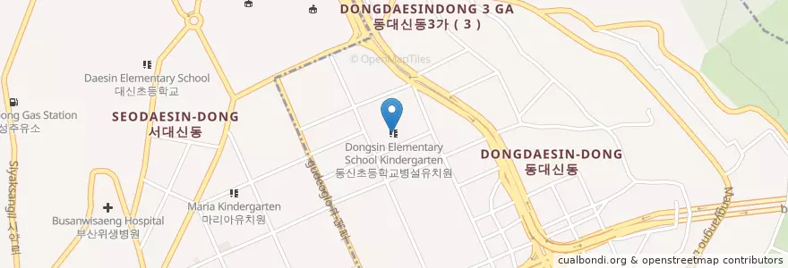 Mapa de ubicacion de Dongsin Elementary School Kindergarten en South Korea, Busan, Seo-Gu.