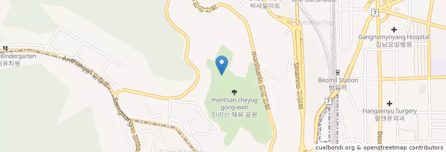 Mapa de ubicacion de 부산진초등학교병설유치원 en 대한민국, 부산, 범천동.