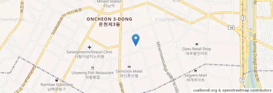 Mapa de ubicacion de 은성유치원 en كوريا الجنوبية, بسان, 동래구.
