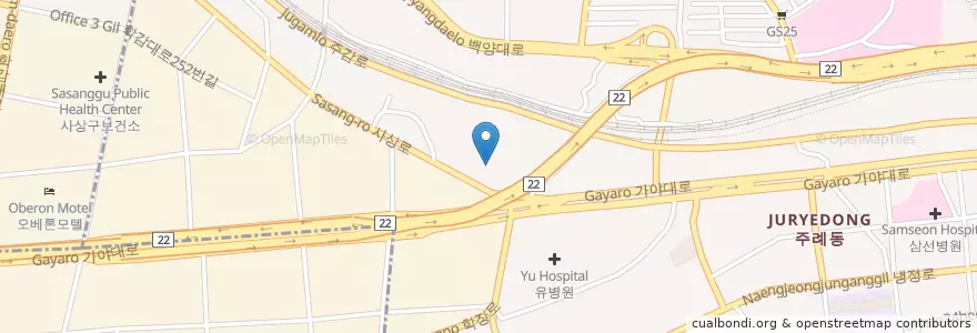 Mapa de ubicacion de 주례유치원 en 대한민국, 부산, 사상구, 주례동.