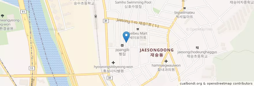 Mapa de ubicacion de 해운대유치원 en 대한민국, 부산, 해운대구.