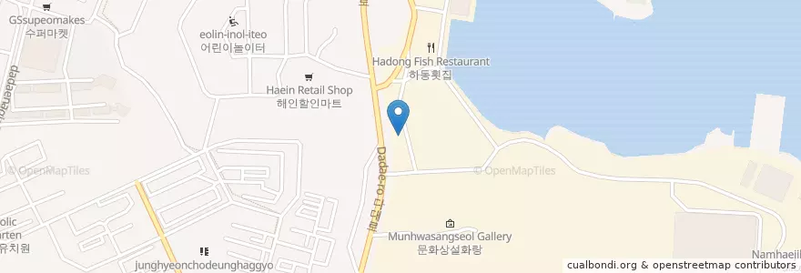 Mapa de ubicacion de 호산나유치원 en کره جنوبی, بوسان, 사하구, 다대동.