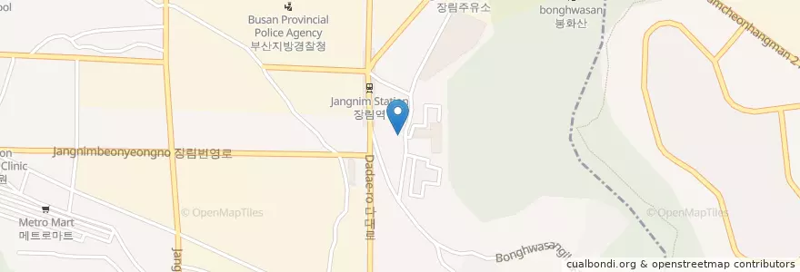 Mapa de ubicacion de 복있는유치원 en 대한민국, 부산, 사하구, 장림동.