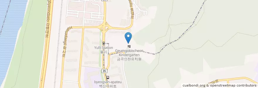 Mapa de ubicacion de 금곡인천유치원 en Corée Du Sud, Busan, 북구.