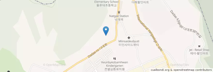 Mapa de ubicacion de 봄봄의뜰유치원 en Corea Del Sur, Busan, 사하구, 다대동.