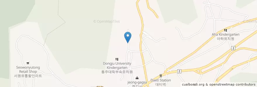 Mapa de ubicacion de 동주대학교부속유치원 en 대한민국, 부산, 사하구, 괴정동.